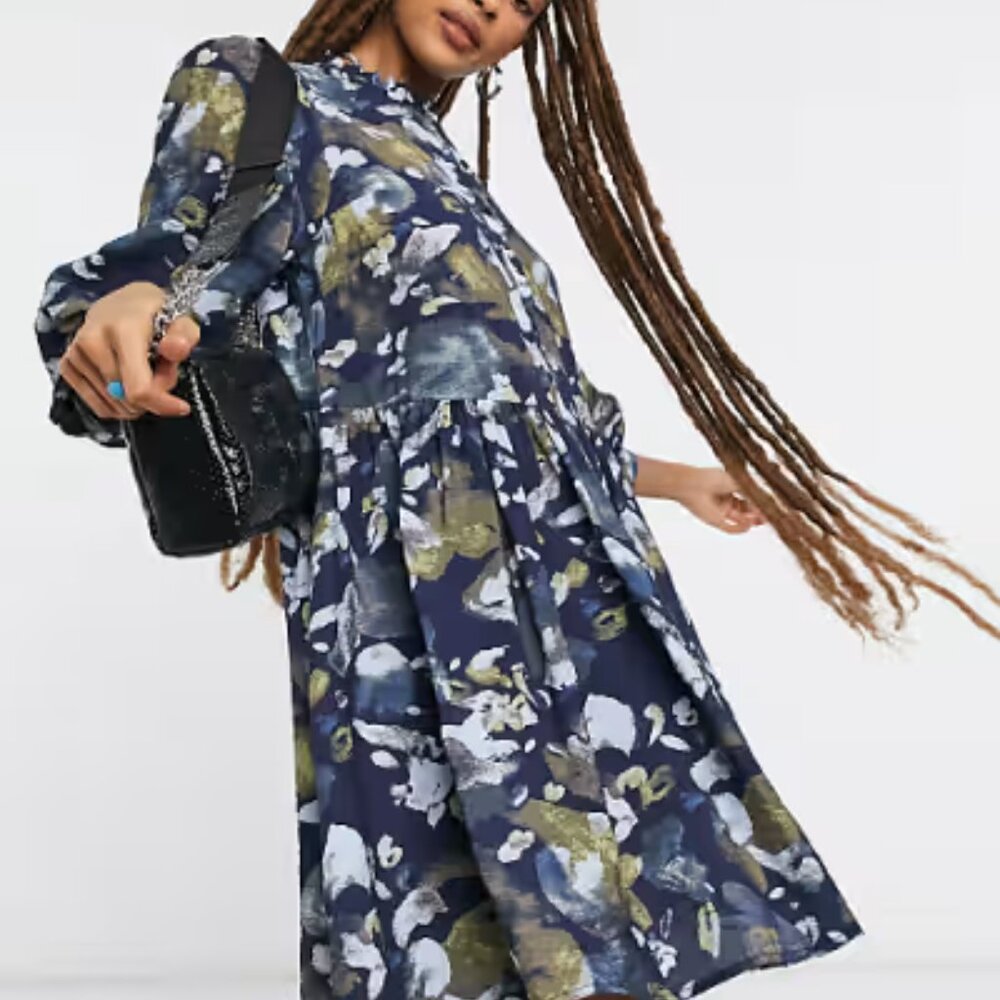 Object Smock Dress in Smudge Print size EU 40 / US 8/10